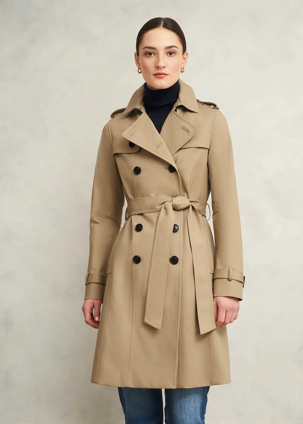 Skylar Shower Resistant Trench Coat