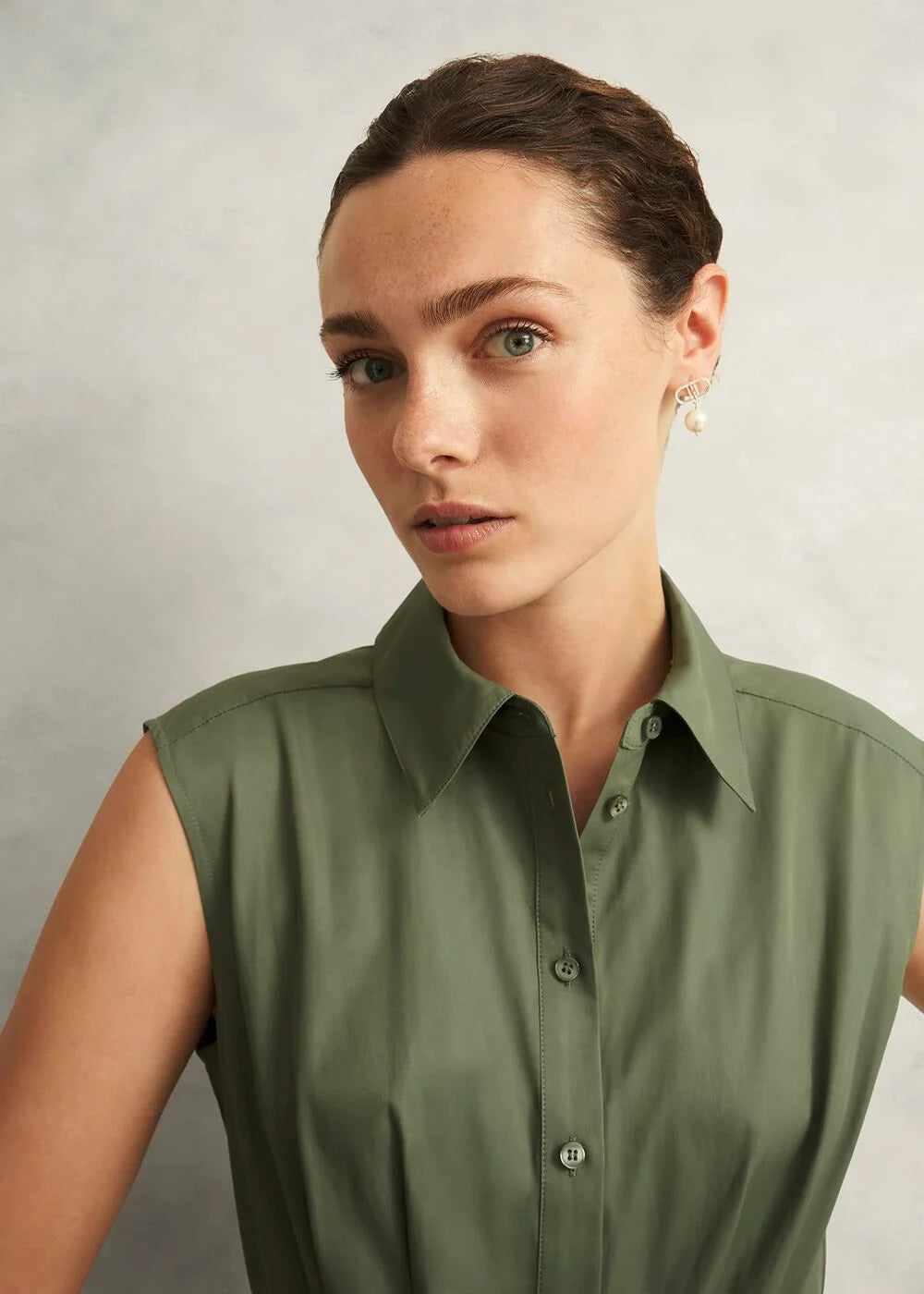 Sage Green Veronica Shirt Dress
