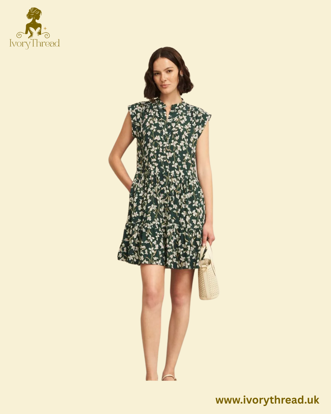Green Floral Layla Mini Dress